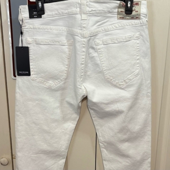 True Religion Rocco Relaxed Skinny  White Jeans Pants - Picture 6 of 13